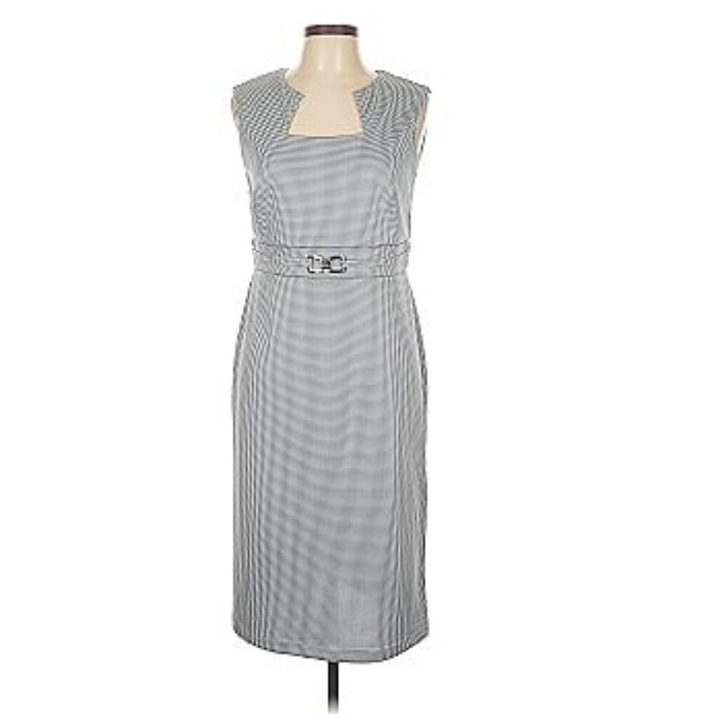 Enfocus Studio Vintage Women's Size 8 Blue & White Cocktail Dress